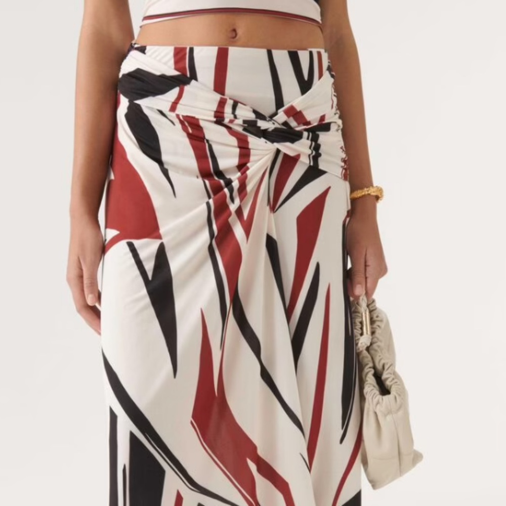 Bash Abstract Midi Skirt - image 3
